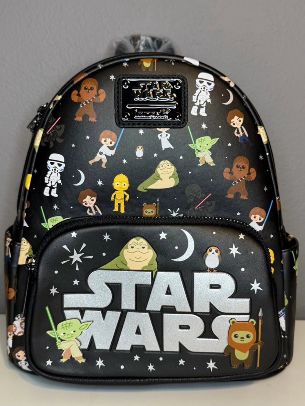 Loungefly Black Star Wars Chibi Character Mini Backpack